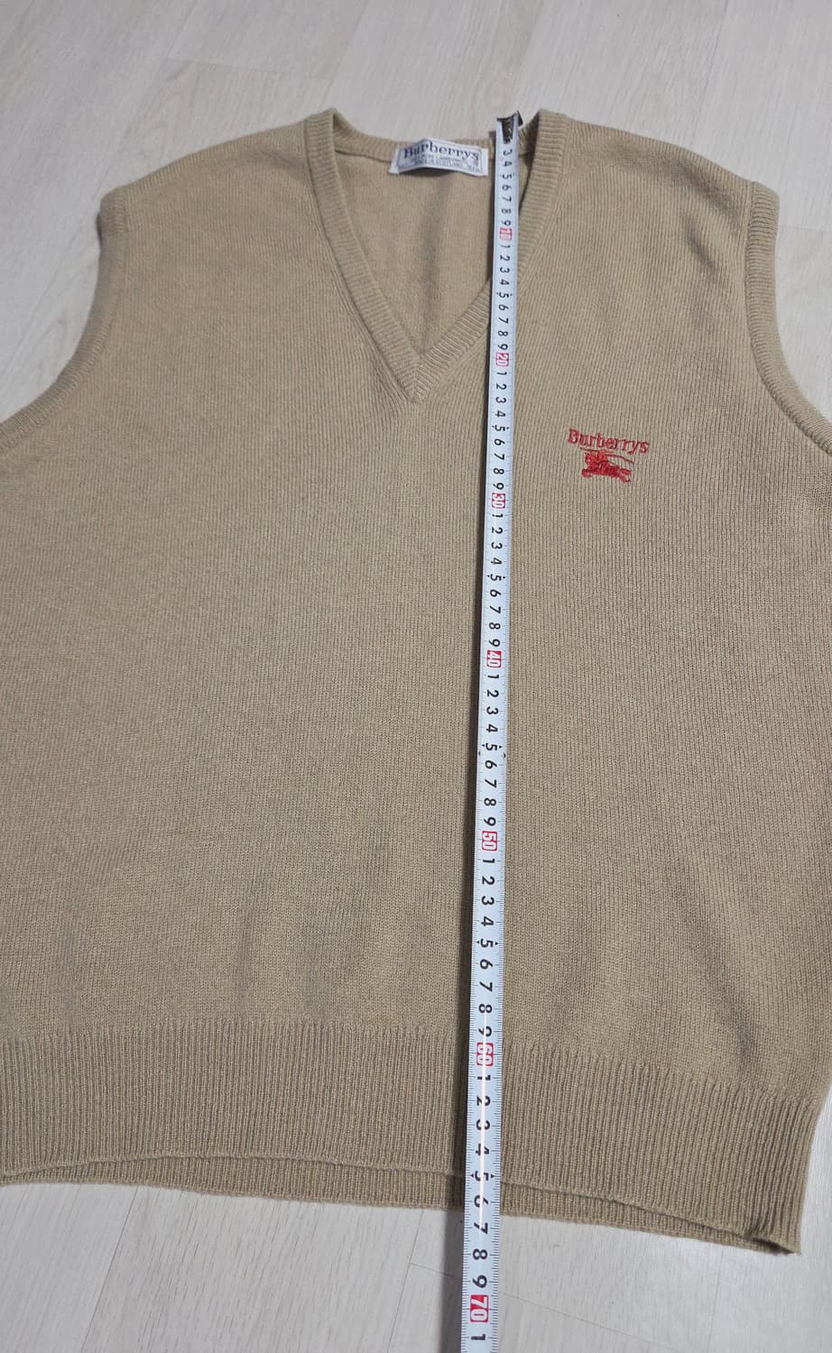 (착샷) 버버리 니트 베스트 조끼 기마로고 상품이미지7