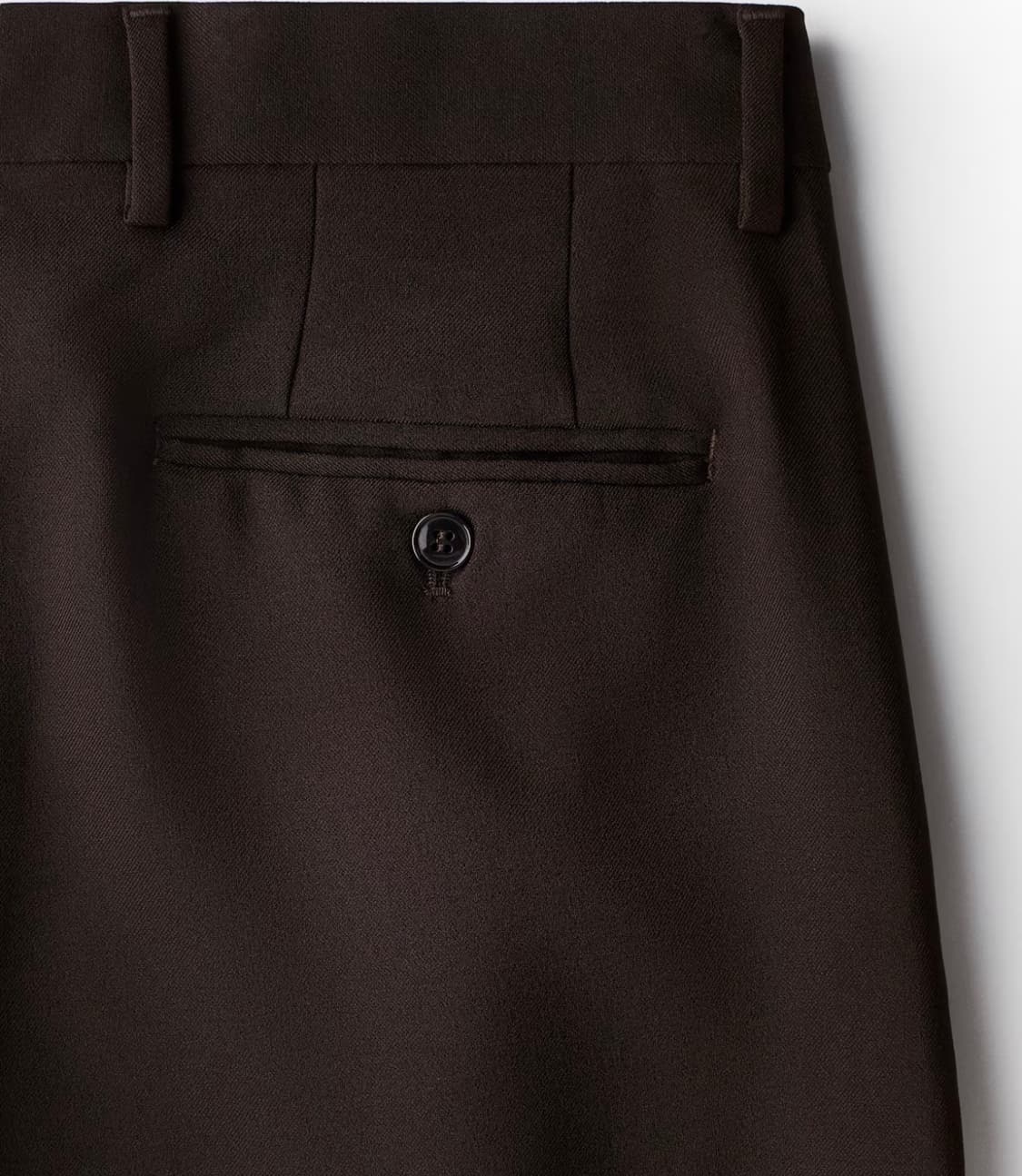 H&M 테일러드 팬츠 루즈핏 다크 브라운(82-86cm) 상품이미지7