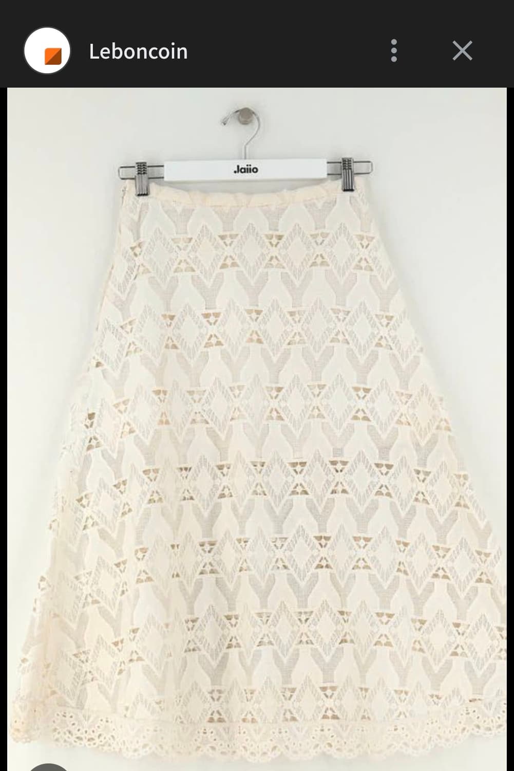 [Maje] 마쥬 기하학 레이스 롱 스커트 (화이트/36사이즈) 상품이미지4