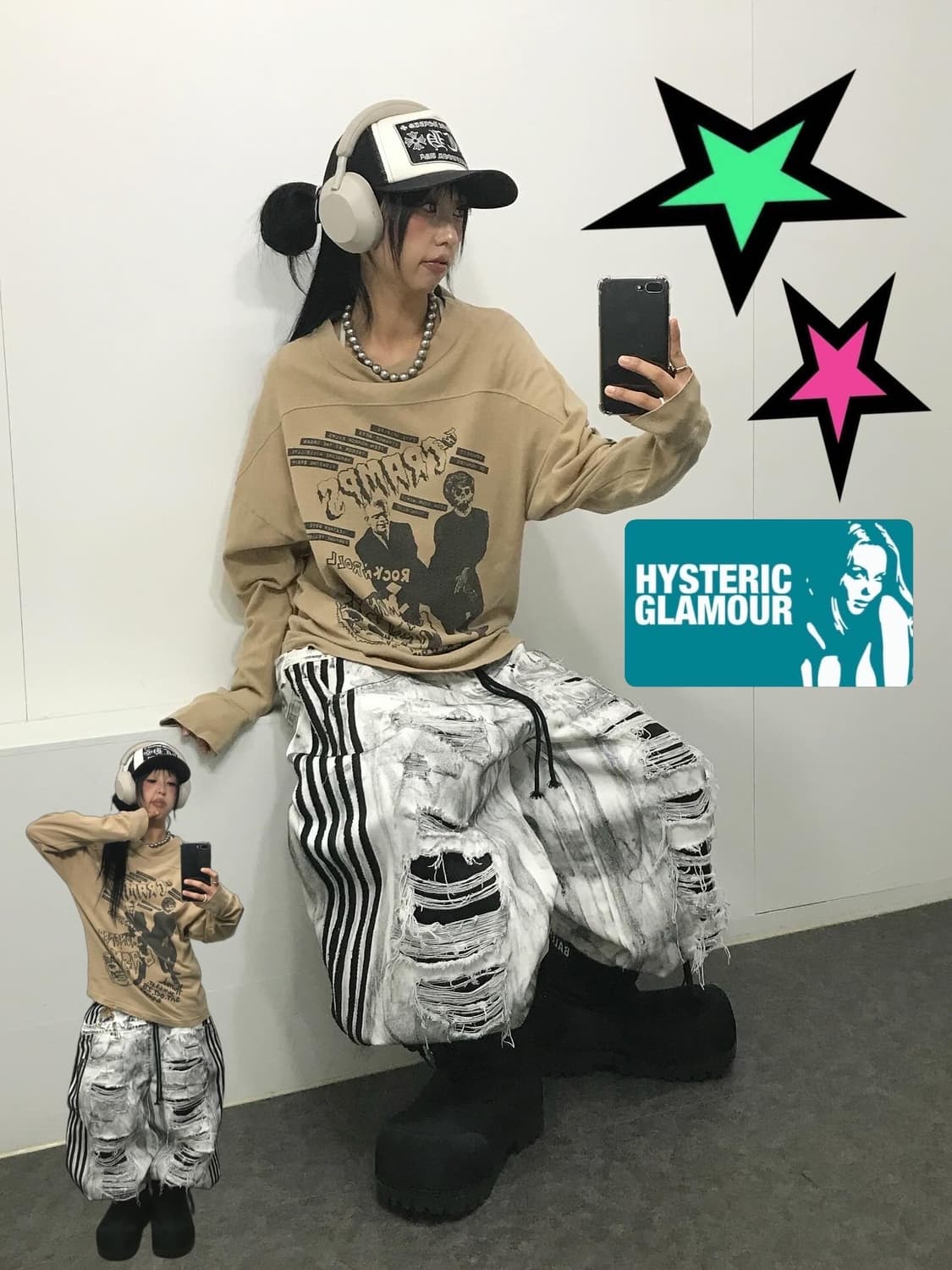 🎸히스테릭글래머 X 더 크램프스 콜라보 롱슬리브 🎸 ( 레어) 상품이미지1