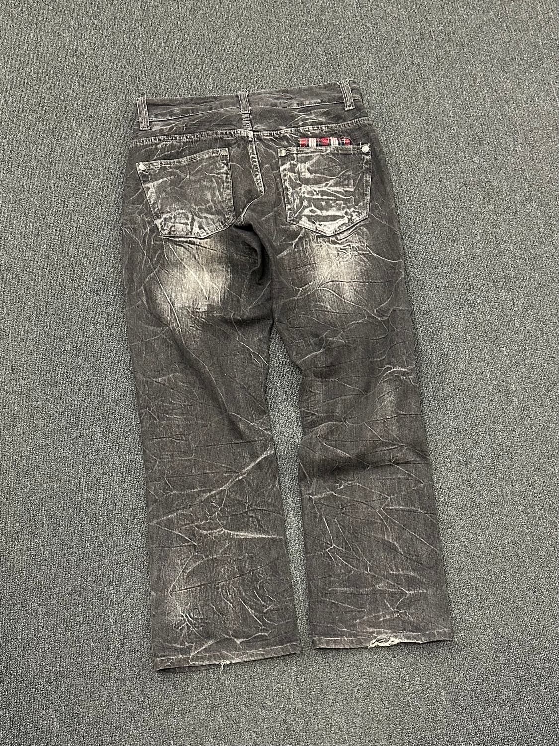 L)Japanese vintage 워싱 흑청 데님 팬츠 상품이미지1