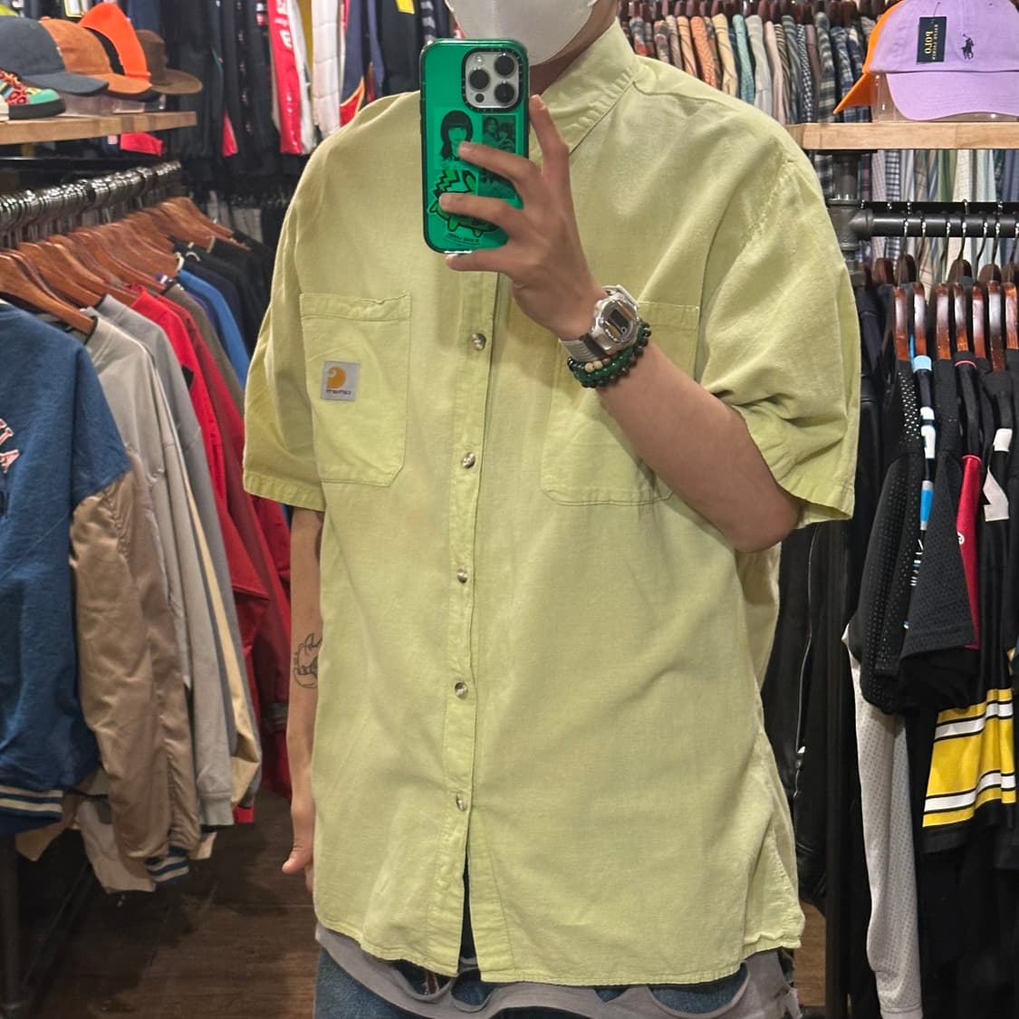 [HI] 칼하트 반팔 셔츠 그린 상품이미지3