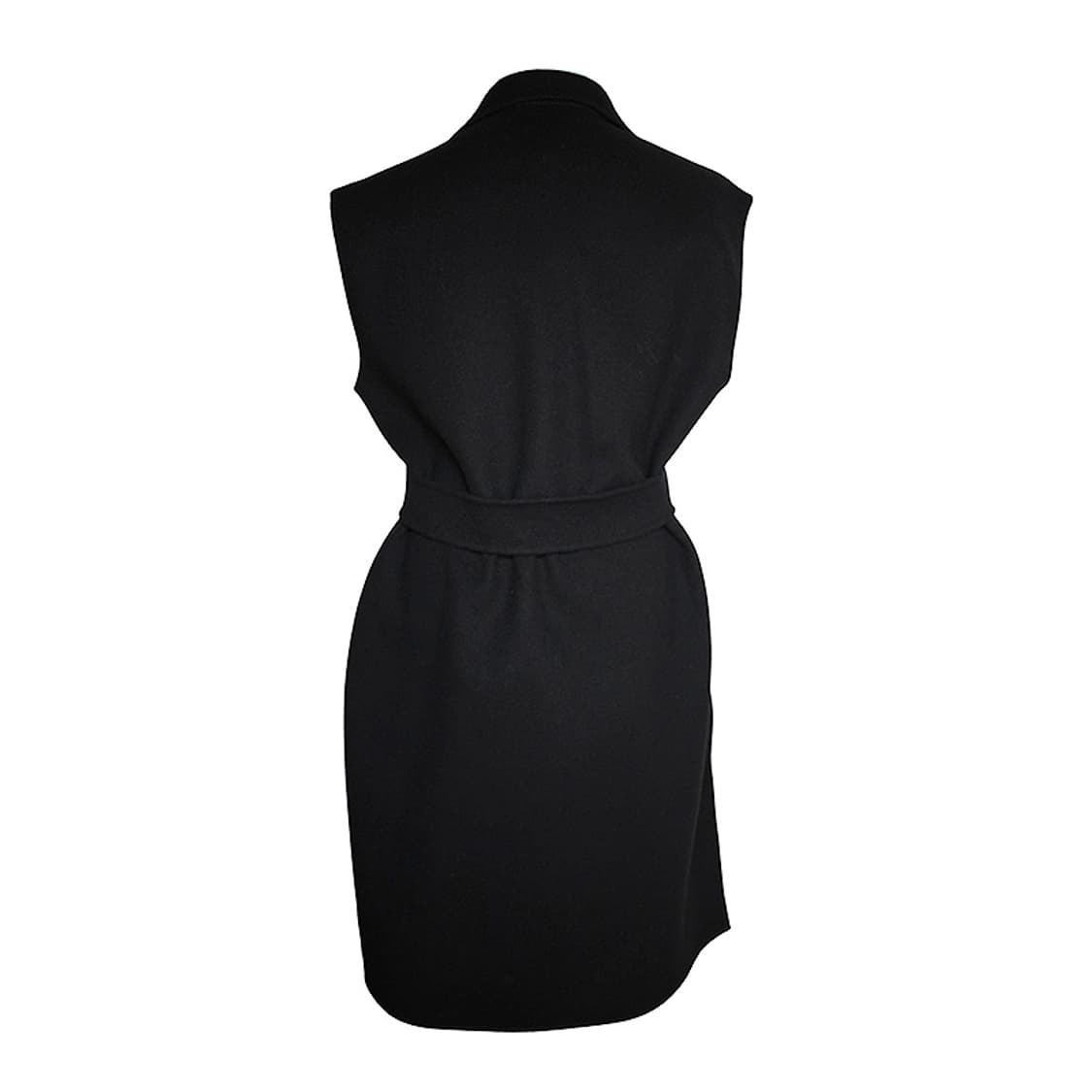 막스마라 위크엔드 블랙 울혼방 벨티드 롱 베스트 66 상품이미지2