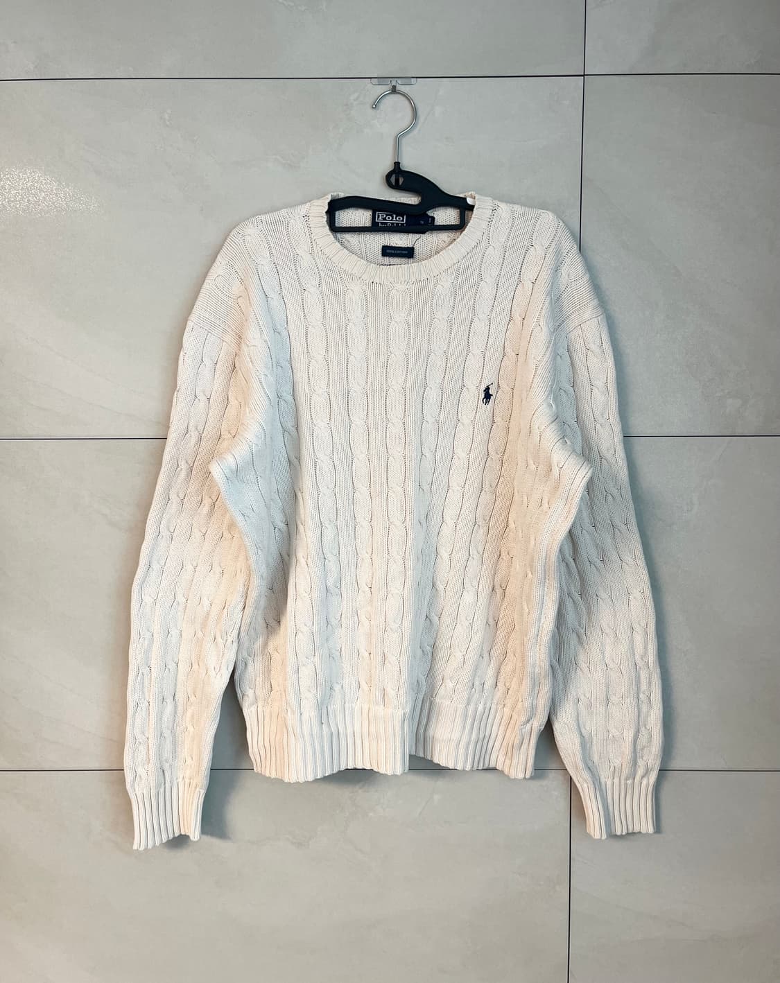 폴로 랄프로렌 케이블 꽈베기 니트 아이보리 상품이미지1