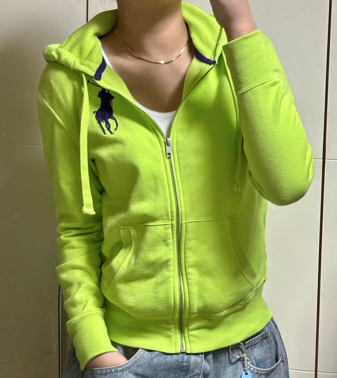 폴로 랄프로렌 빅포니 후드집업 연두 상품이미지1