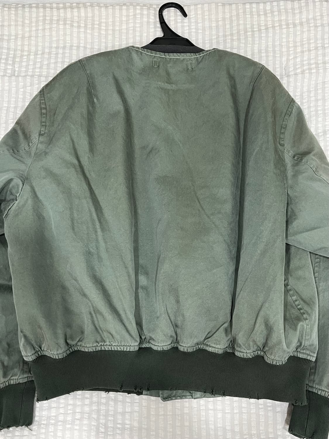 A.presse 빈티지 실크 플라이트 커스텀 자켓 세이지 상품이미지5