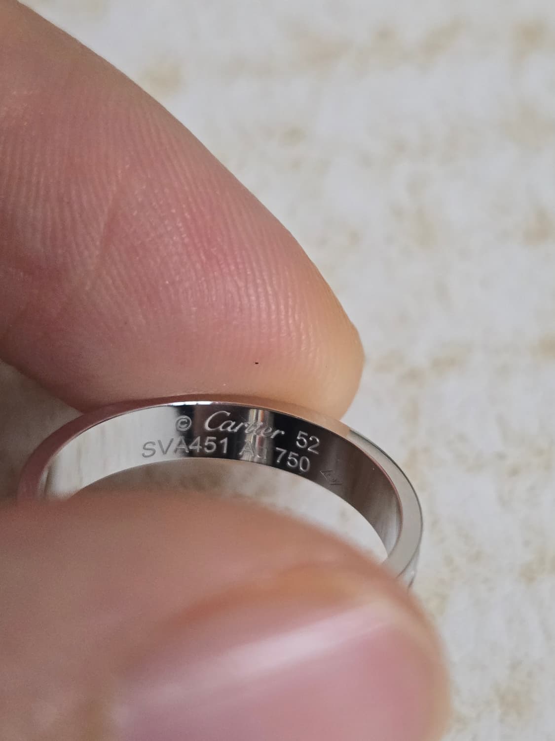 까르띠에 러브링 sm 화이트골드 52호 새상품 상품이미지4