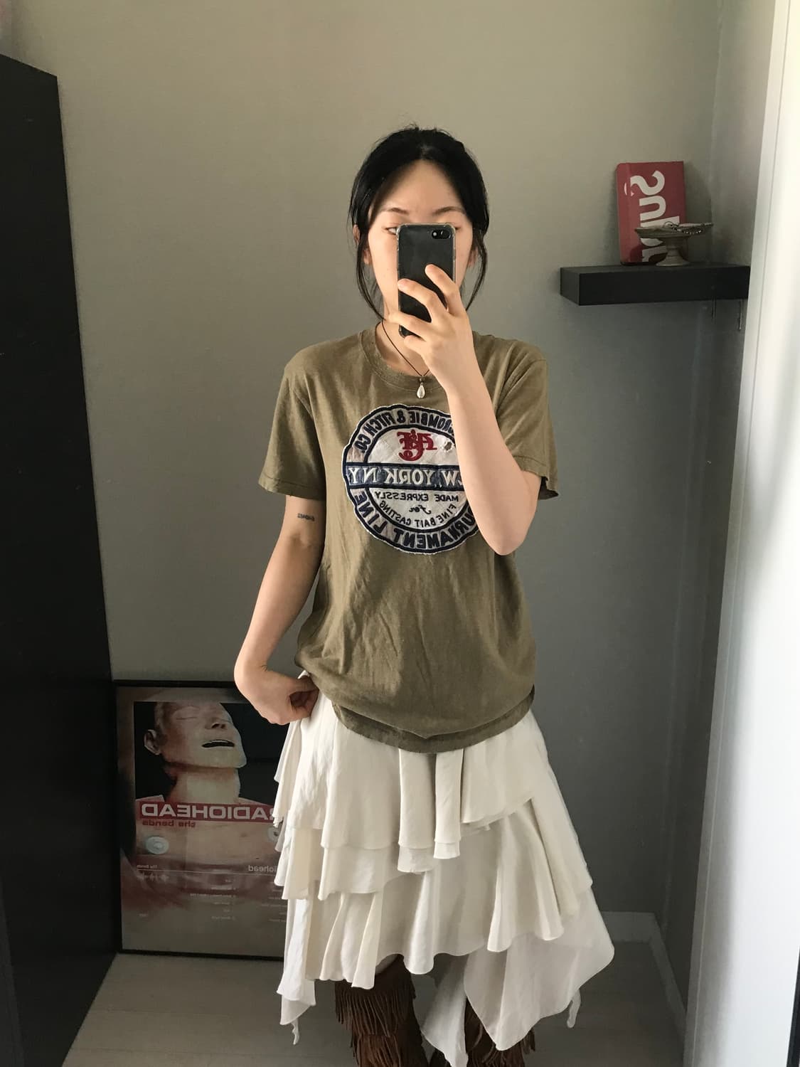 아베크롬비 중앙 자수로고 카키 반팥티  상품이미지2