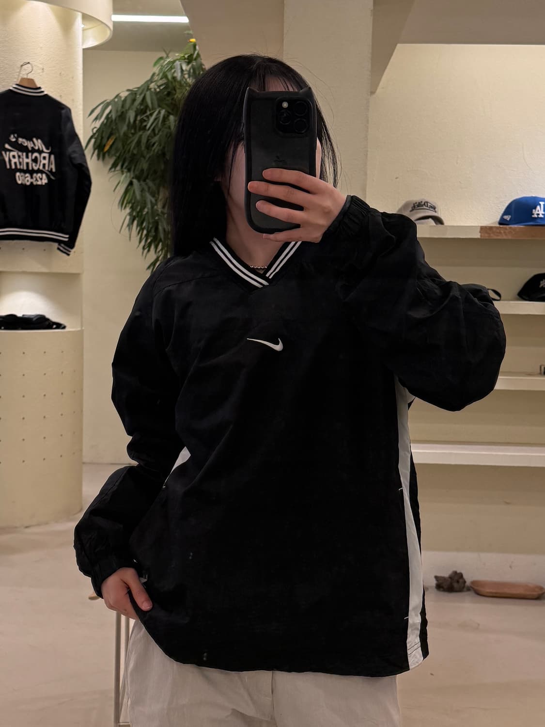 90s 나이키 올드스쿨 센터 스우시 박시핏 웜업  U122 상품이미지1