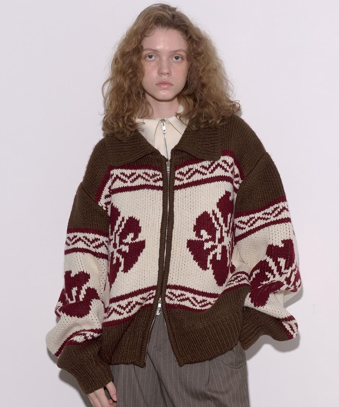 락케이크 플라워 코위찬 투웨이 니트 가디건 S 상품이미지1