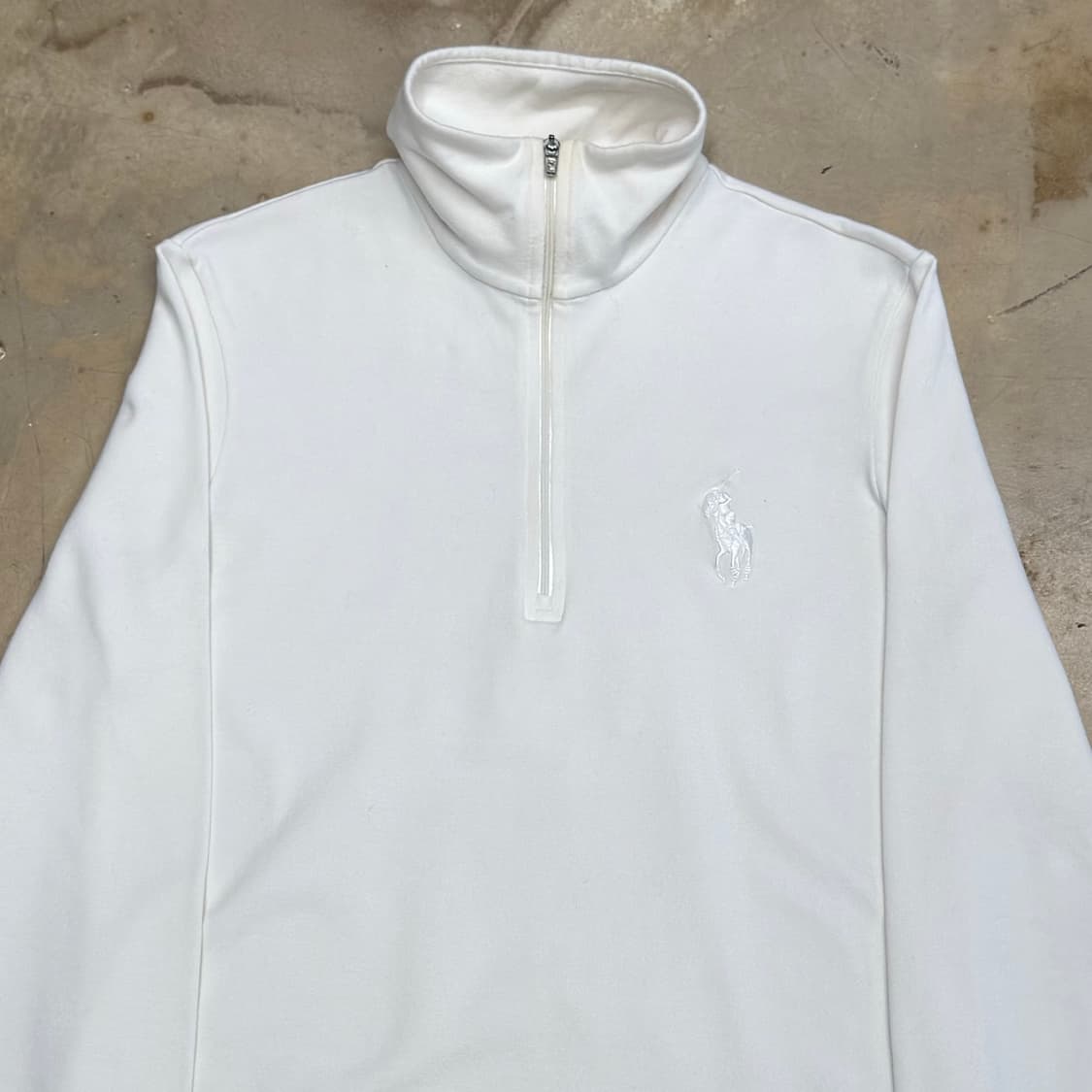 M 폴로랄프로렌 골프 빅포니 여성용 화이트 니트 집업 상품이미지1