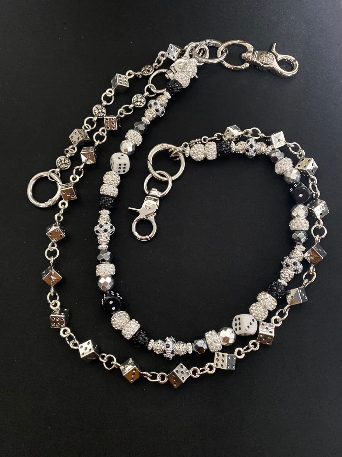 롱&숏 Dice 블링 비즈 더블 체인 상품이미지2