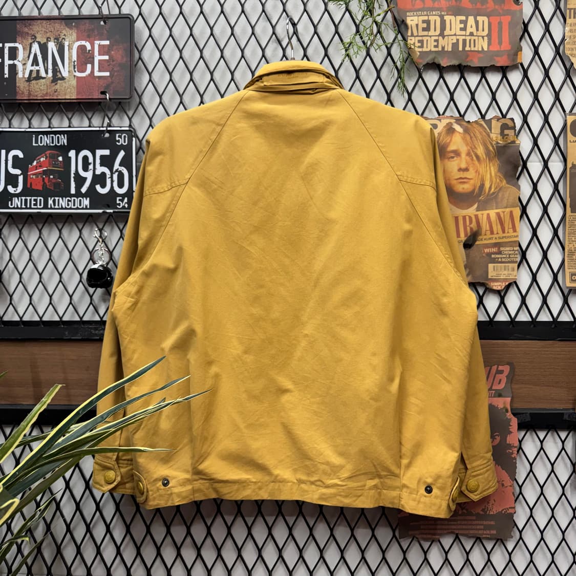 90s 버버리 코치자켓 집업 노바체크 패턴 내피 포인트 옐로우 상품이미지2