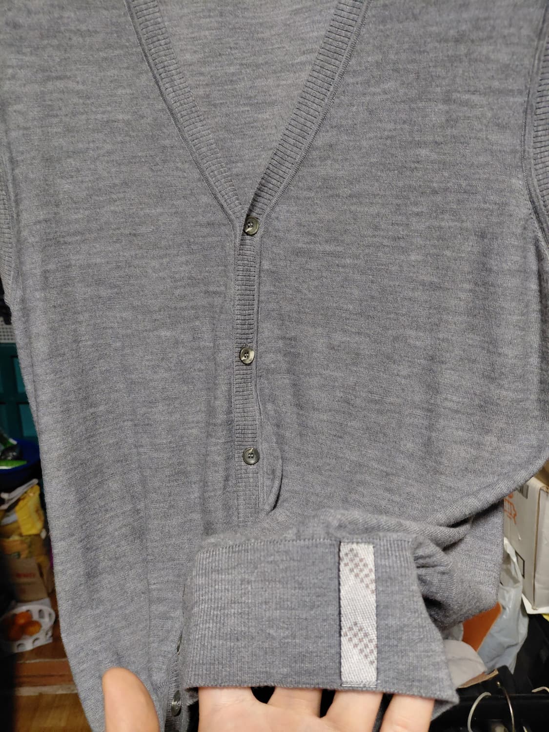 [일꼬르소]울 버튼 니트 베스트 100~슬림105사이즈 상품이미지4