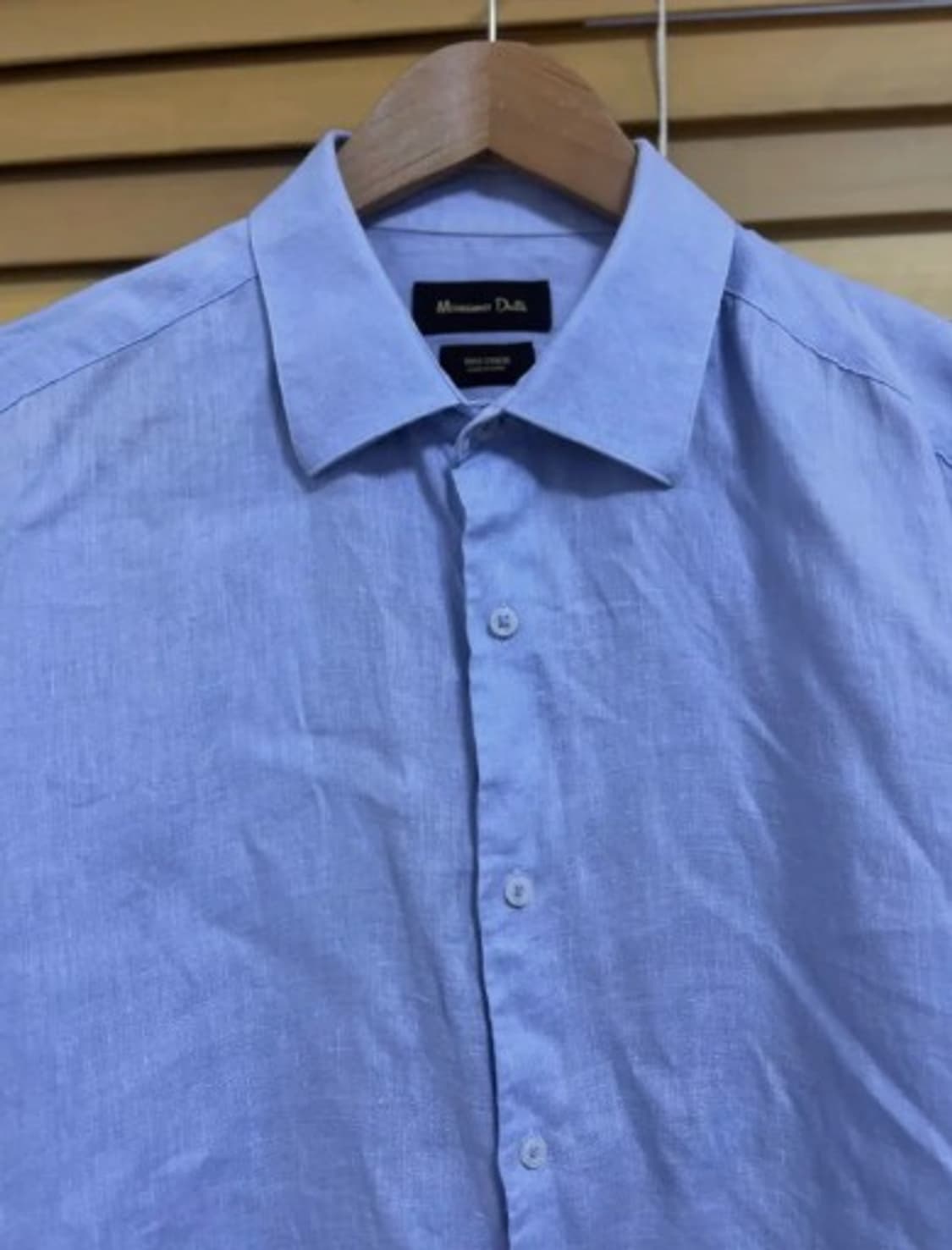 마시모뚜띠 남성 스카이블루 린넨긴팔셔츠 L 상품이미지1