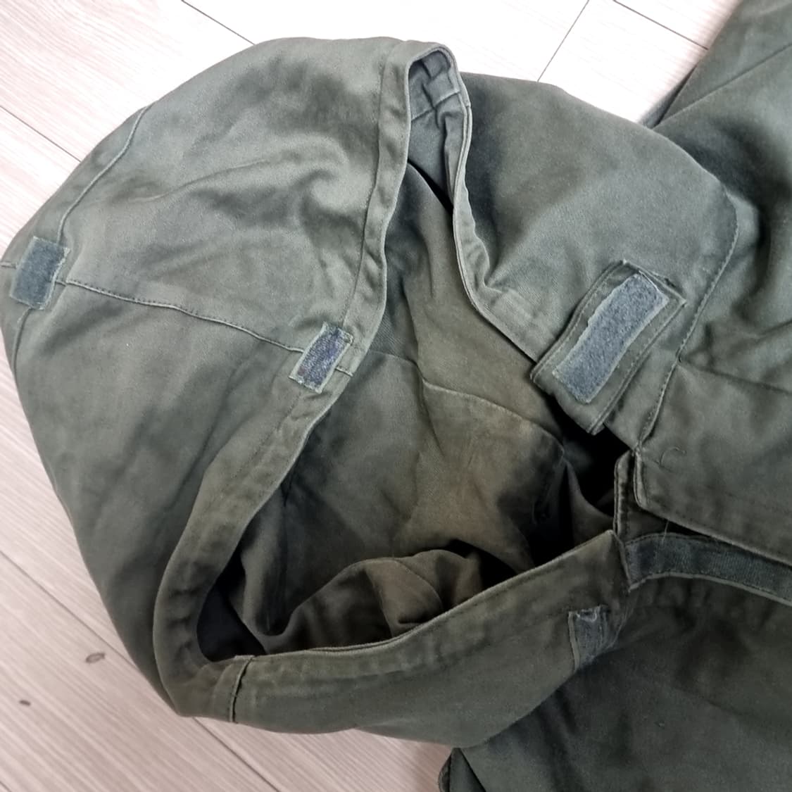 1978년산 캐나다군 빈티지 야상 후드 점퍼 카키(105-110) 상품이미지3