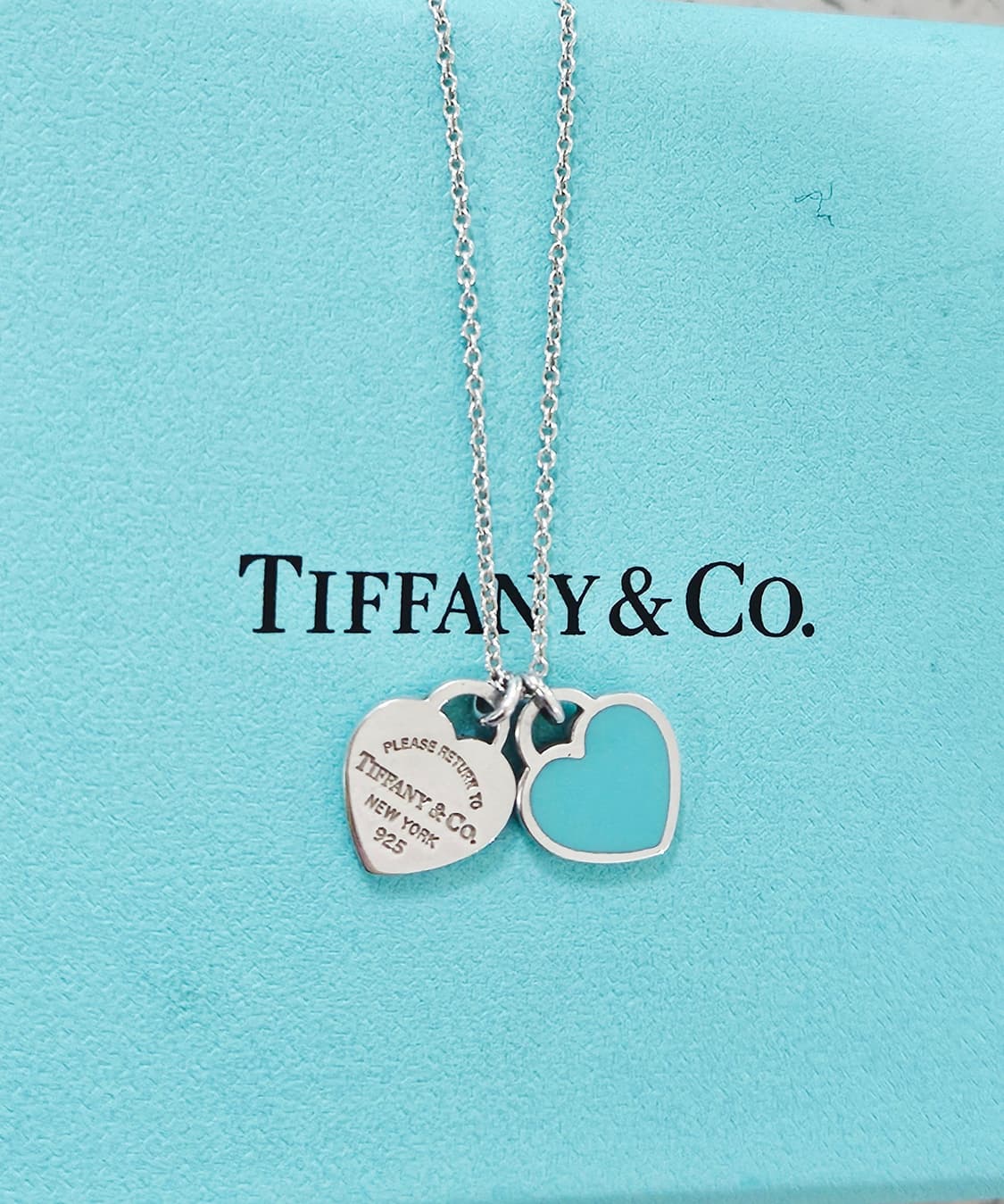 티파니앤코 리턴투 더블 하트 미니 민트 목걸이 [정품] 상품이미지1