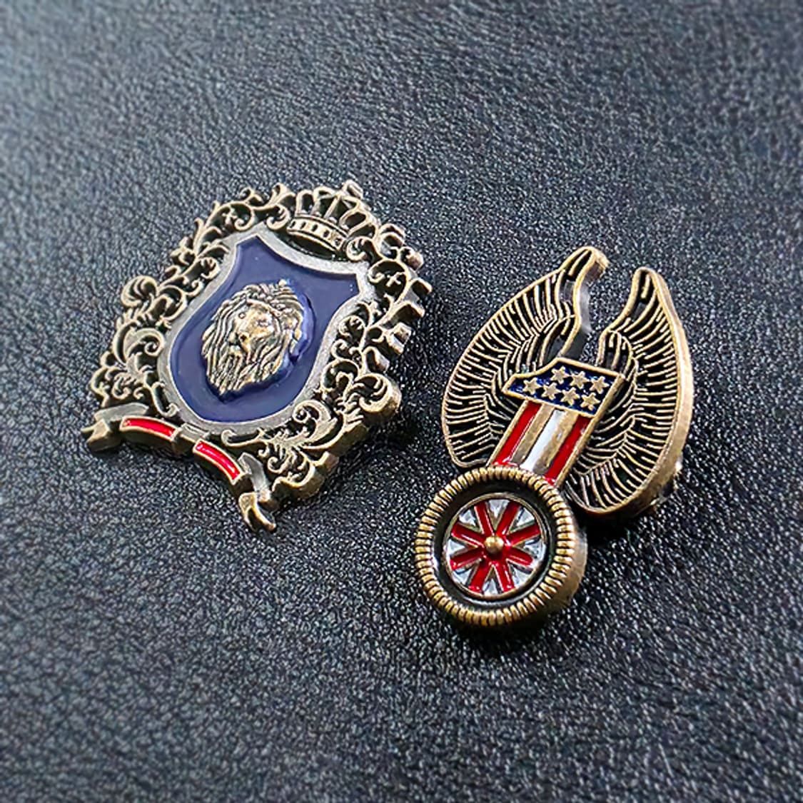 Rauk 브로치 남자 여자 엔틱 빈티지 왕관 사자 상품이미지5