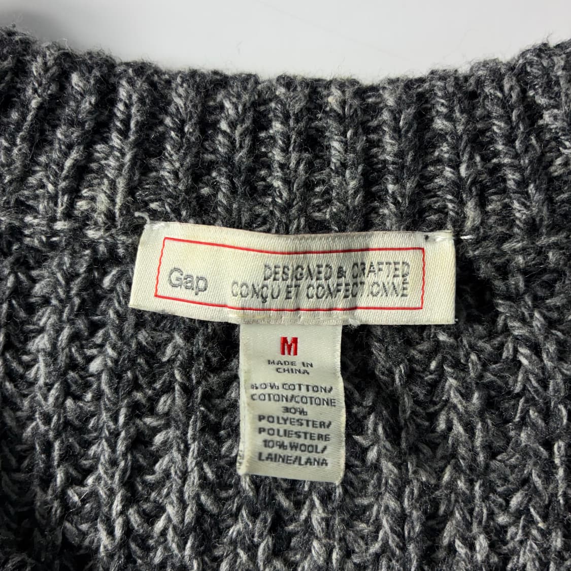 Gap  갭 코튼 차콜 케이블 니트 상품이미지4