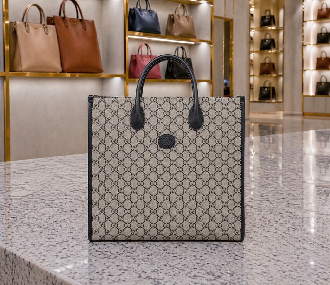 [A급] 구찌 인터로킹 G GG 수프림 캔버스 토트백 미디엄 판매합니다! 상품이미지1