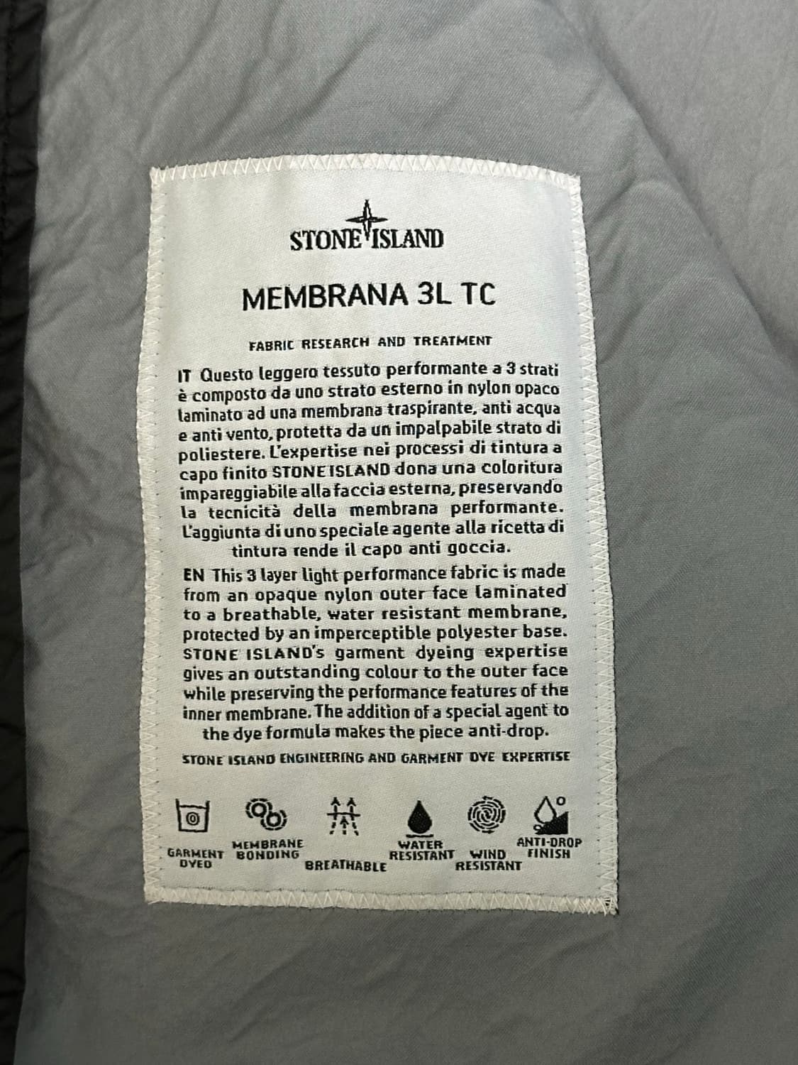 스톤아일랜드 멤브라나 3L tc 자켓 20ss L(105) 블랙 상품이미지2