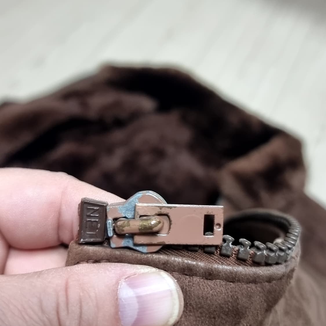 80s commandr스웨이드브라운 b-6 무스탕 가죽 자켓(100) 상품이미지9