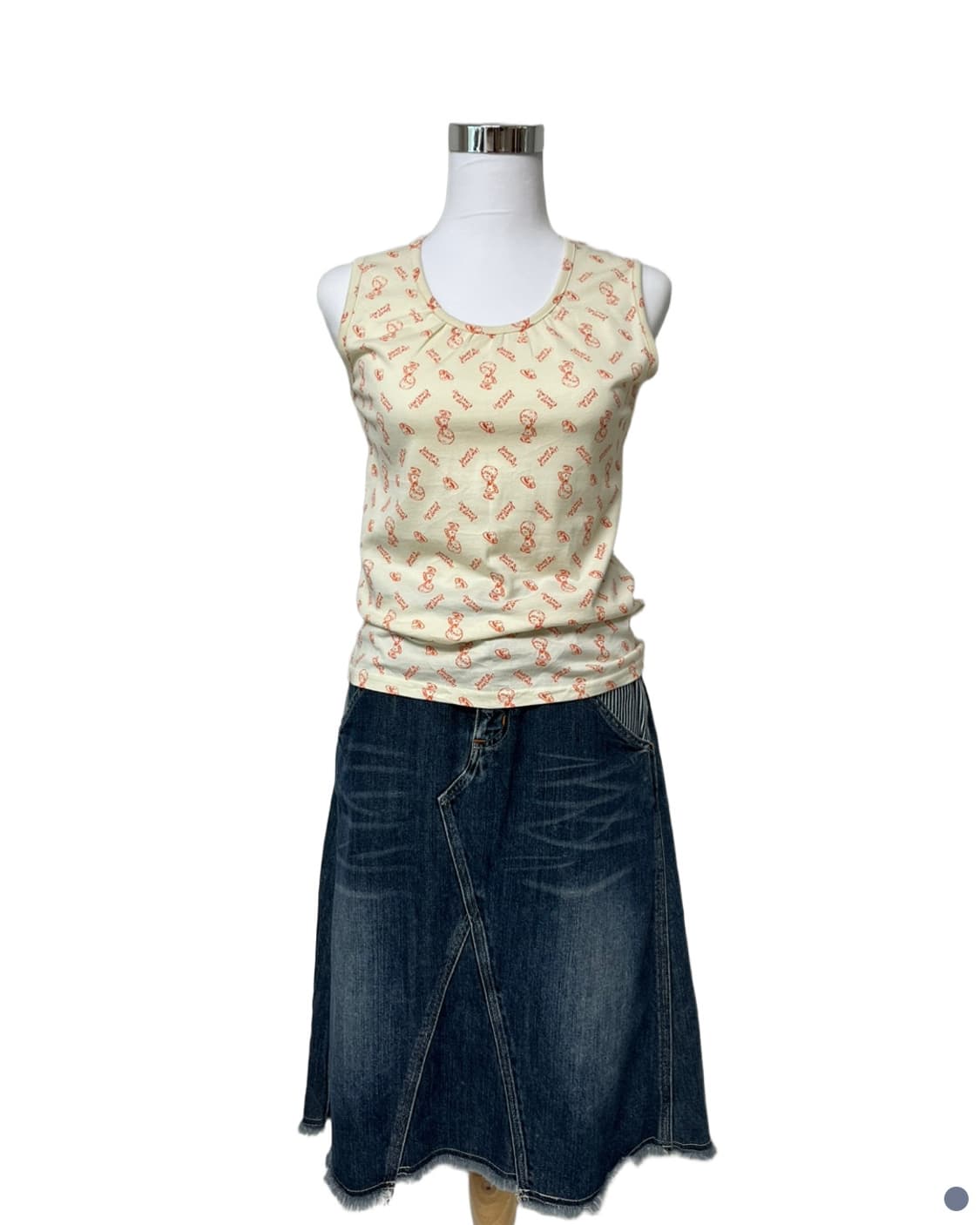 Orange character sleeveless 상품이미지4