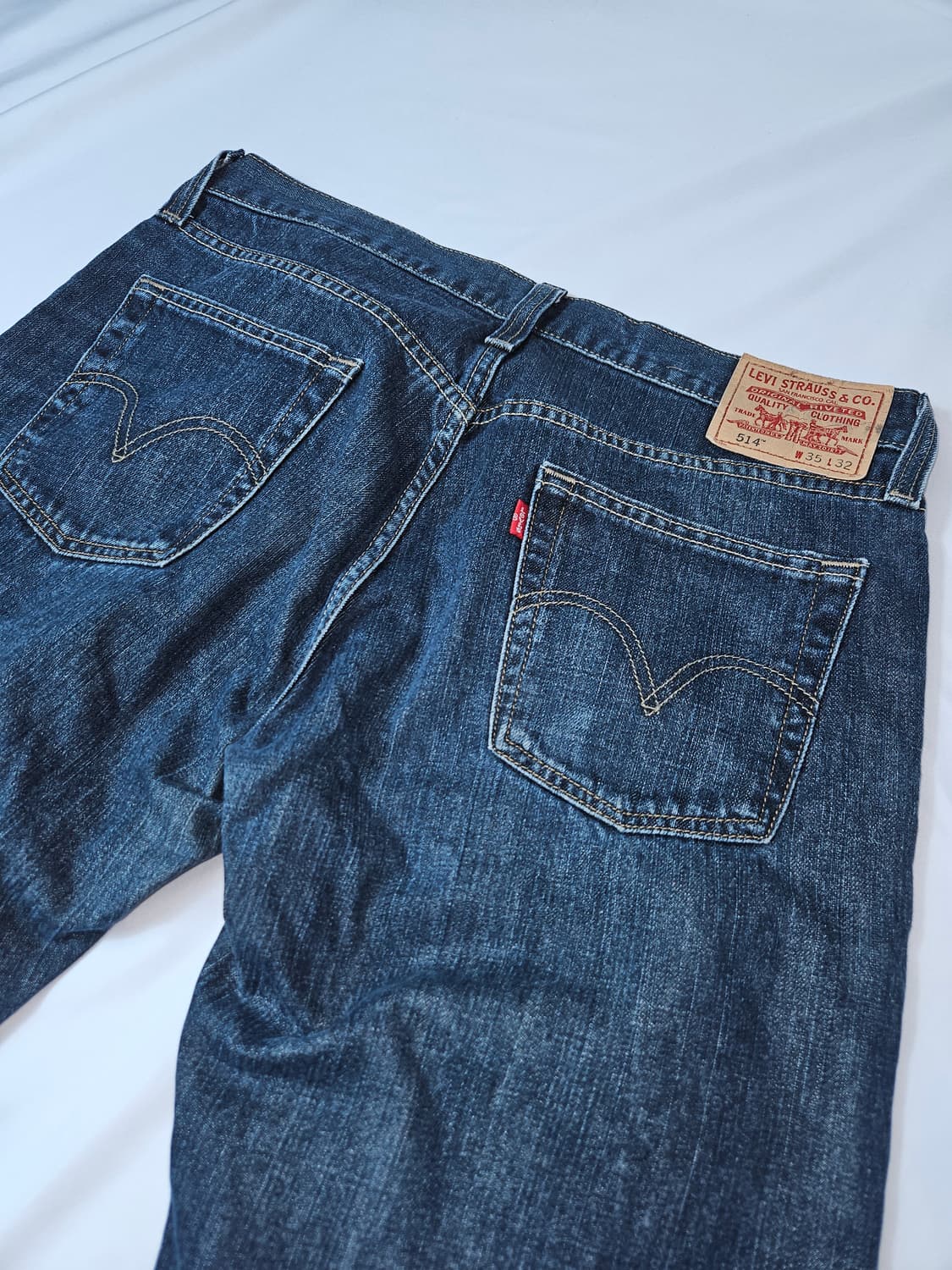 00s 리바이스 514 워싱 데님팬츠 부츠컷 스트레이트진 빈티지 35 상품이미지2