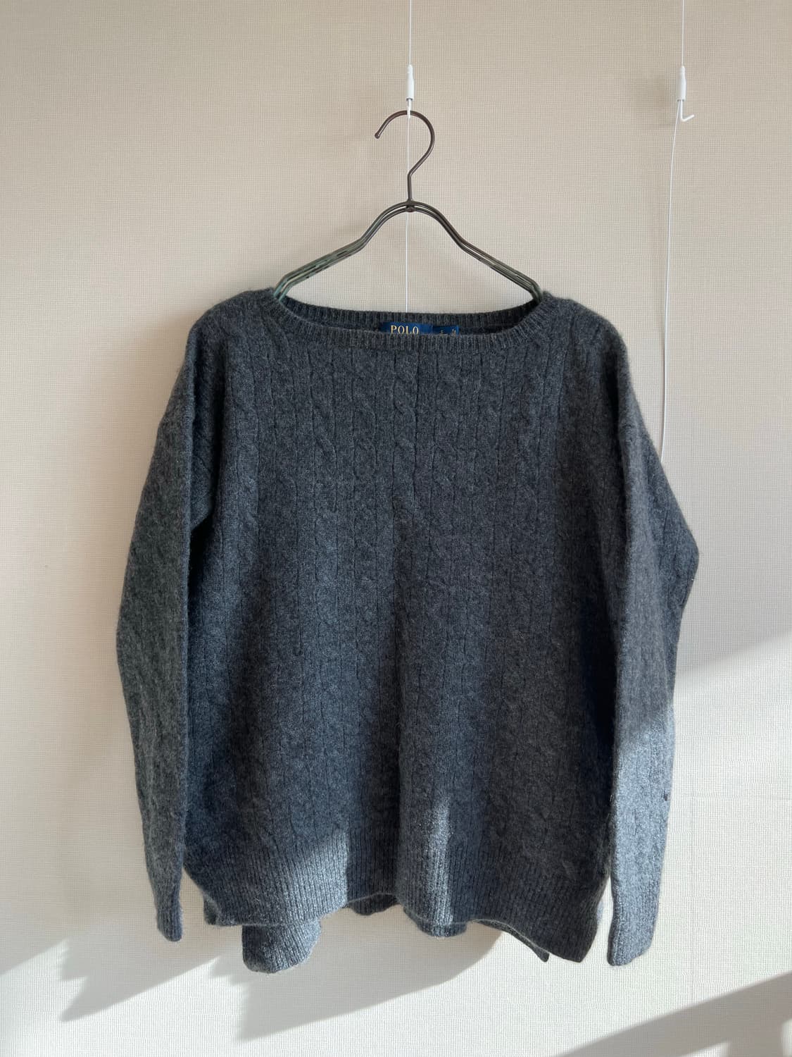 폴로랄프로렌 보트넥니트 그레이 사이즈s 정품 상품이미지1