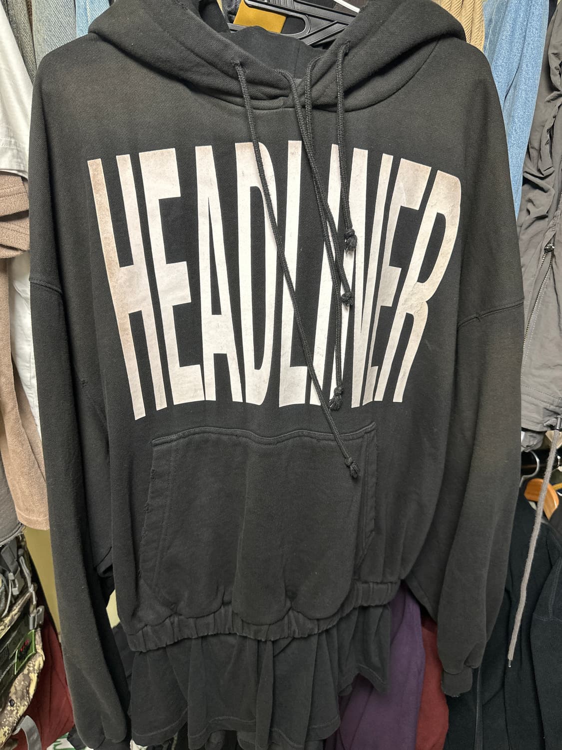 프로젝트 G/R 헤드라이너 더블 레이어드 후드 블랙 상품이미지1