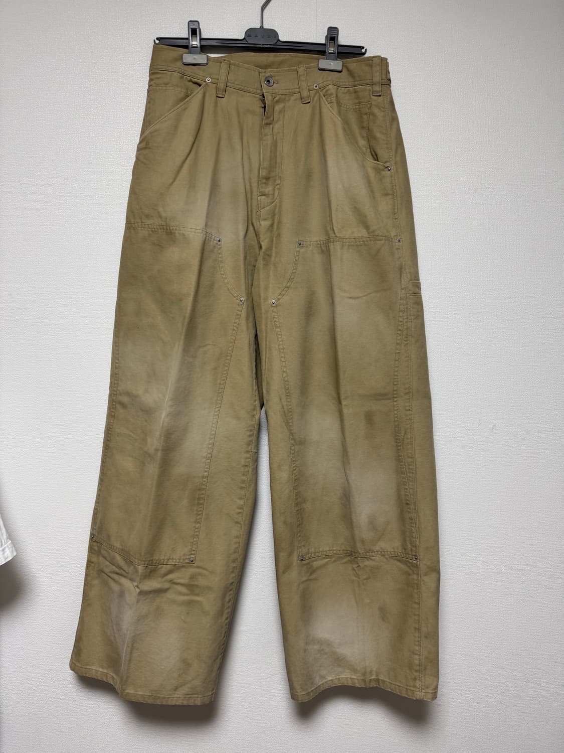 폴리테루 하드 워시드 더블니팬츠 베이지 4 상품이미지3