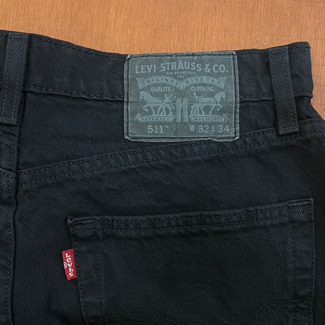 (32) Levi's 리바이스 511 블랙 데님 쇼츠 반바지 상품이미지6