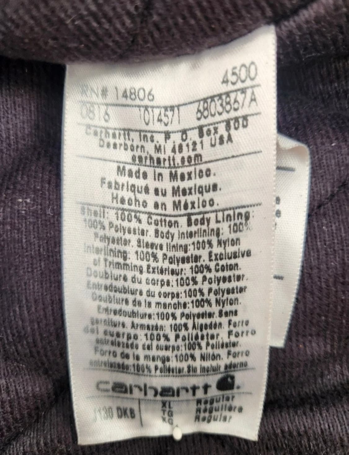 칼하트 j130 dkb  xl 상품이미지5