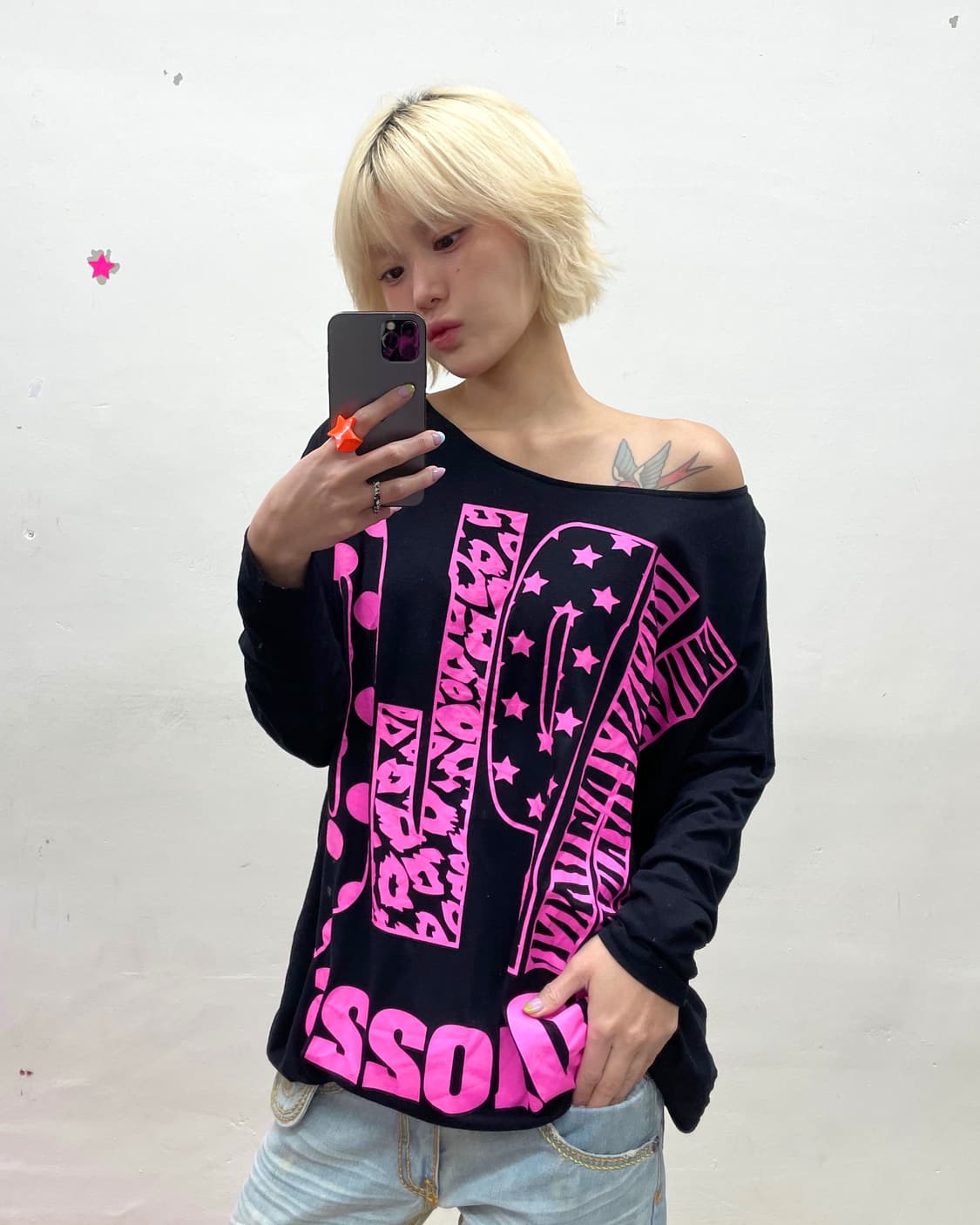 Pink Star, Leopard, Dot Black Sleeve 상품이미지1