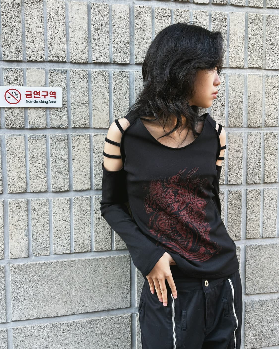 큐티 플래쉬 오리엔탈 오프숄더 롱 슬리브 상품이미지2