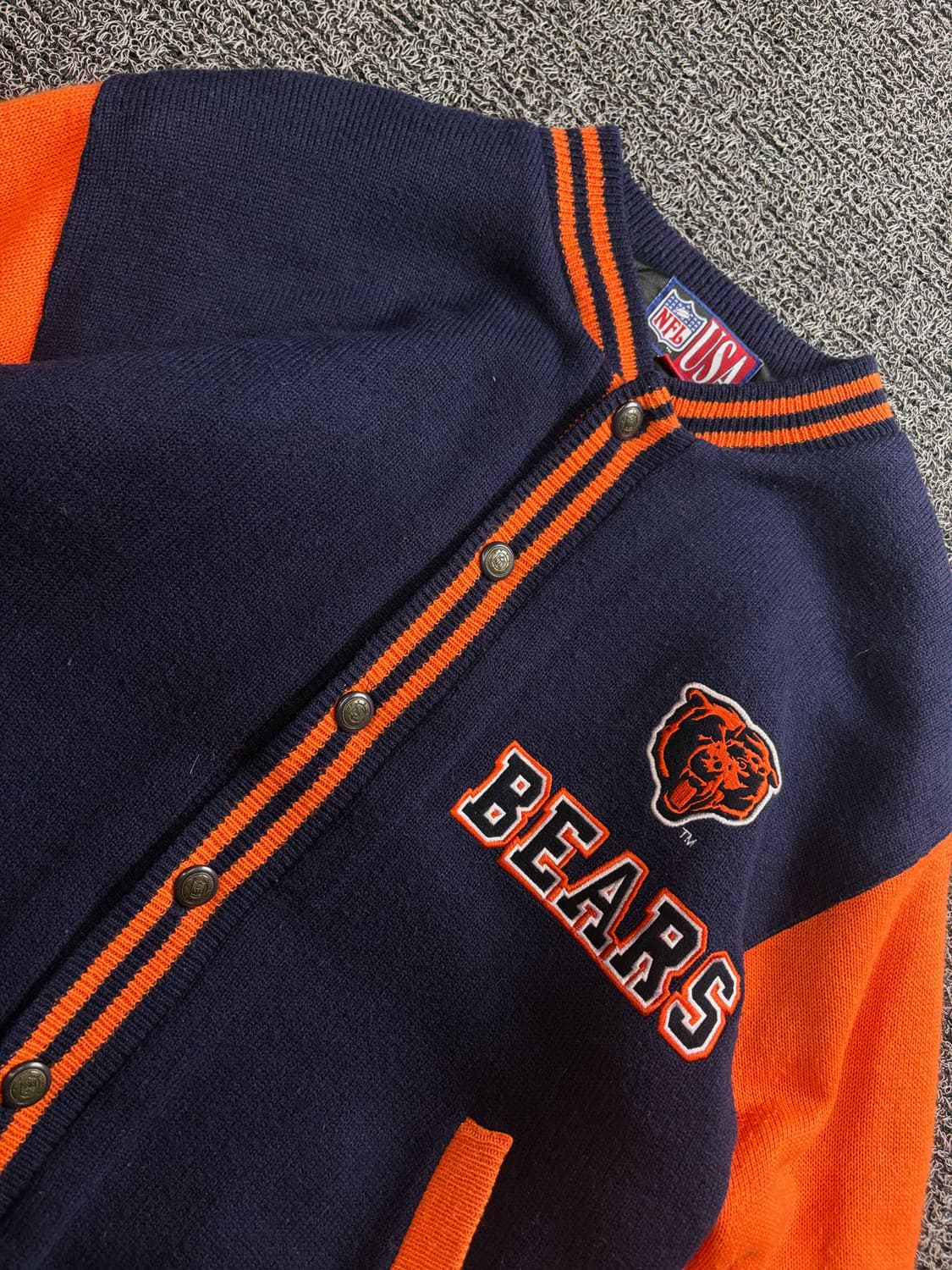 NFL USA 오리지날 시카고 베어스 모직 바시티 자켓 4072 상품이미지3