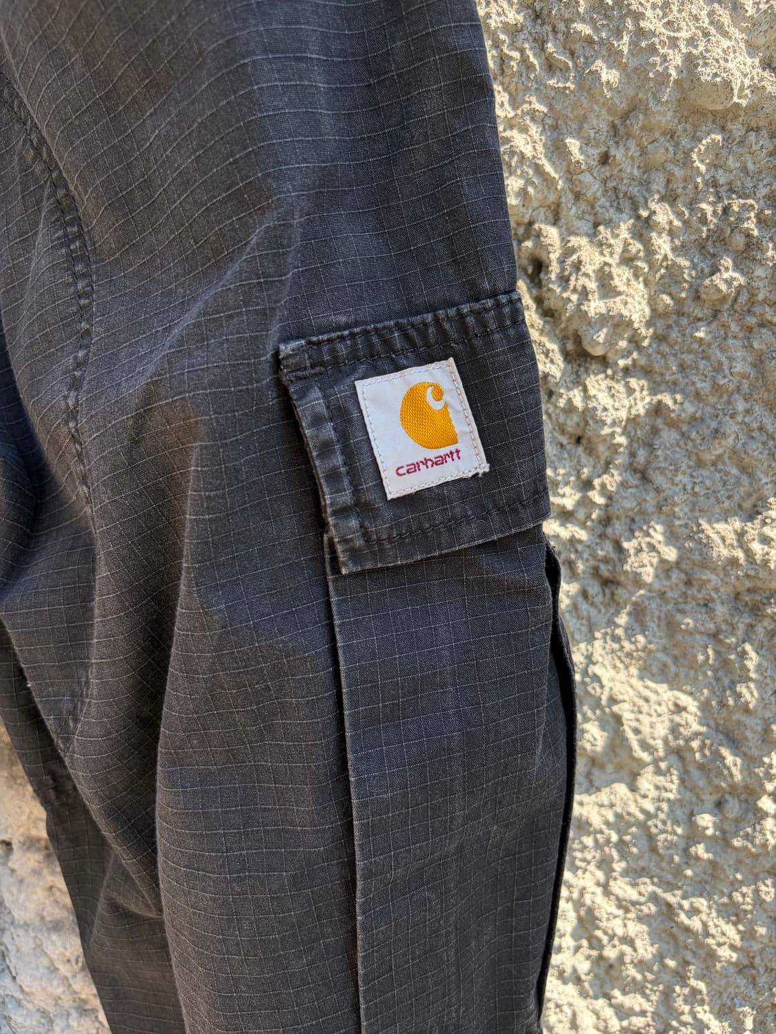 Carhartt 블랙 립스탑 카고 팬츠 상품이미지4
