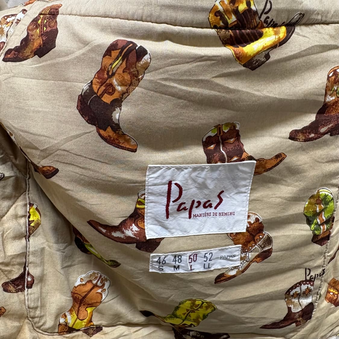 PAPAS 파파스 코듀로이 퀼팅 자켓 L 상품이미지7