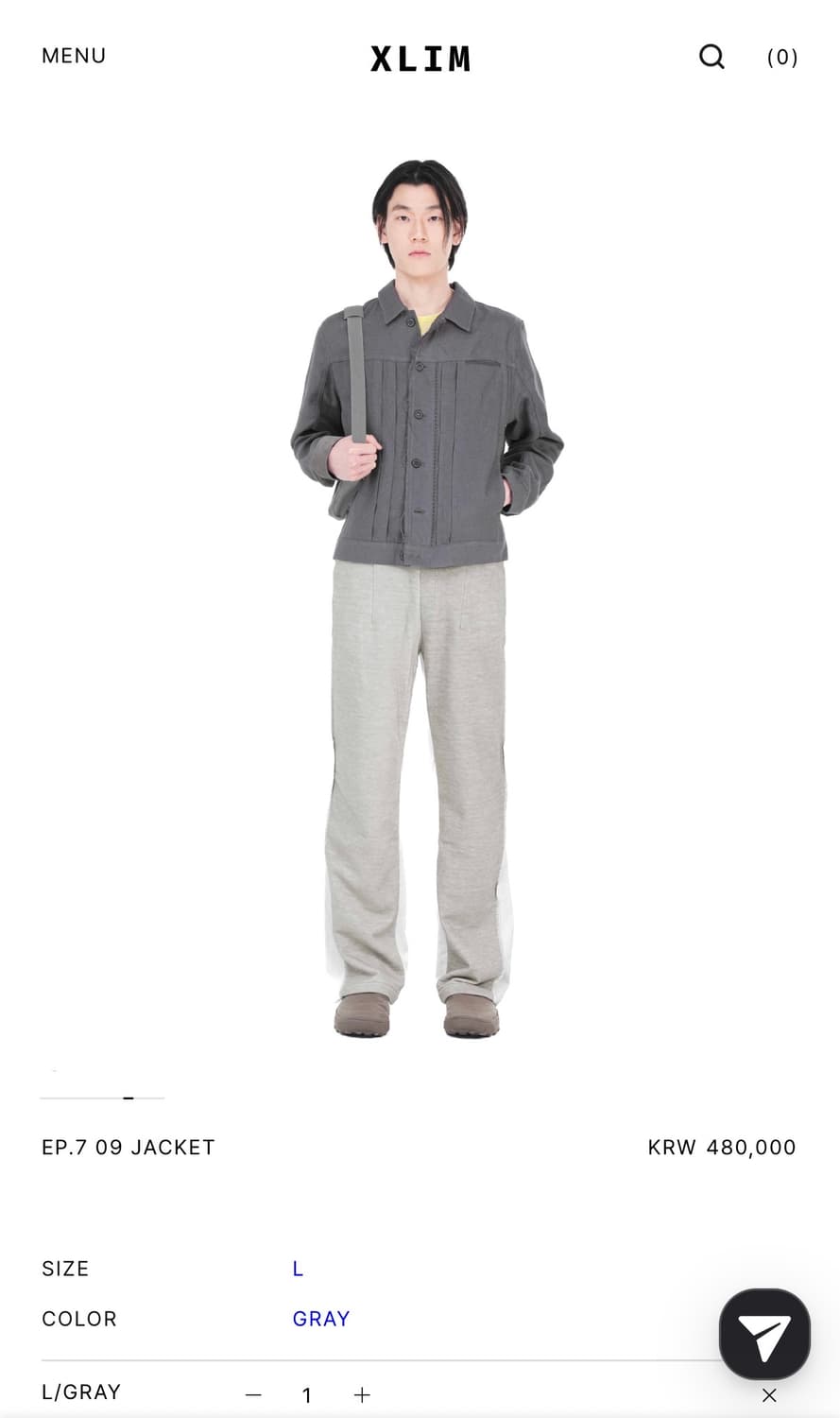 (제발) 엑슬림 ep.7 09 jacket gray  상품이미지1