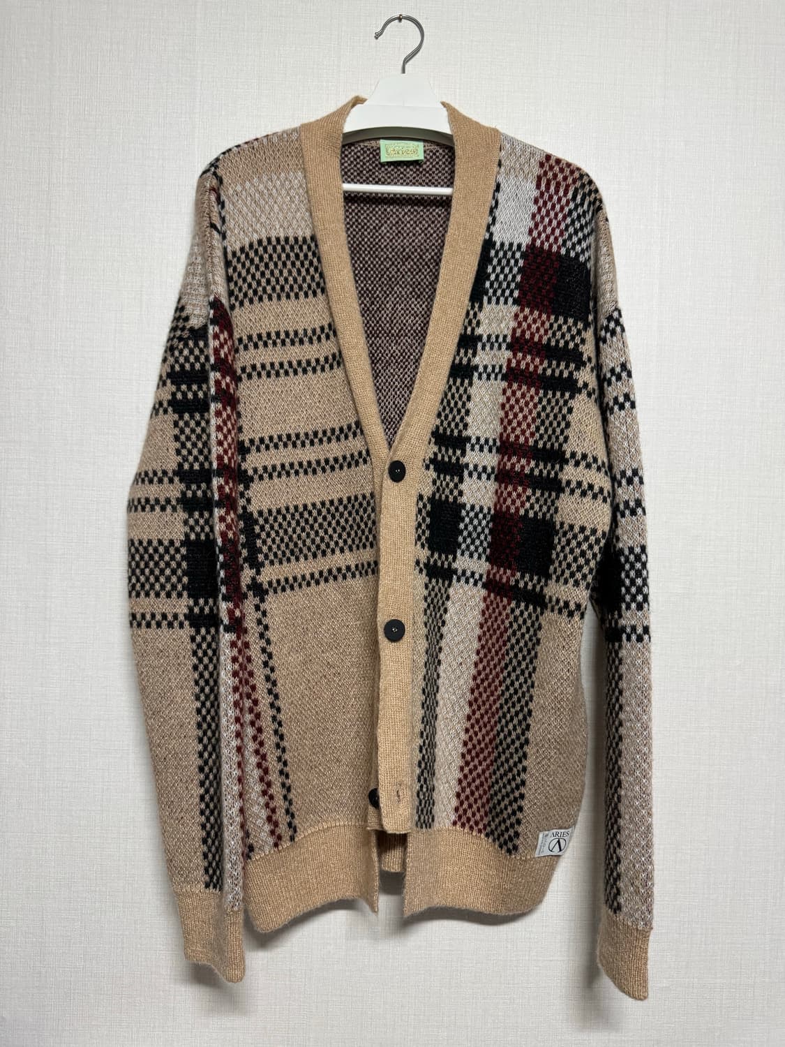 ARIES 에리즈 체크 가디건 L 루즈핏 상품이미지2