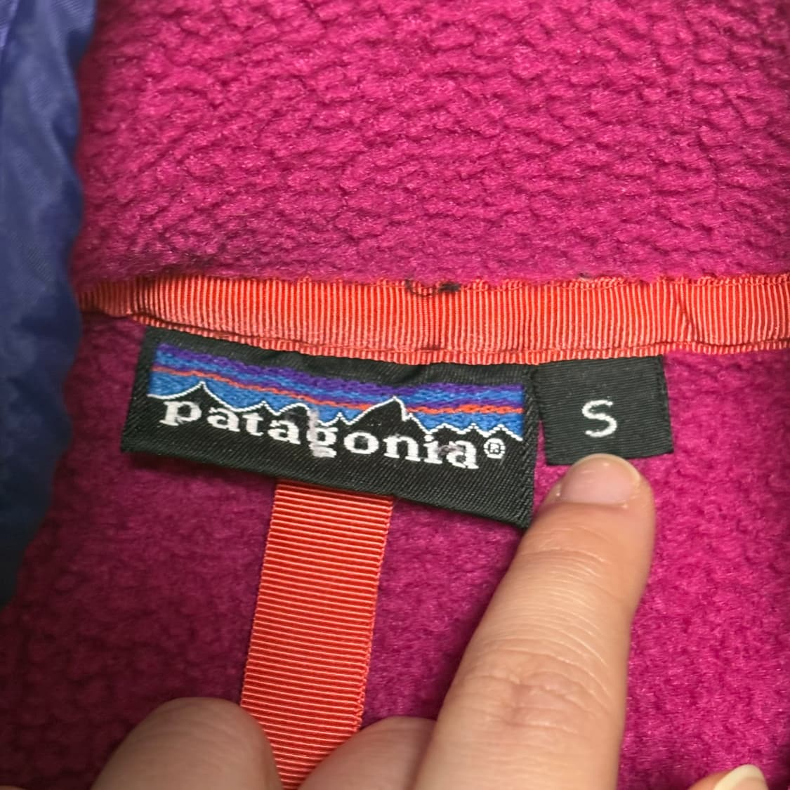 90s 파타고니아 신칠라 핑크 블루 상품이미지3