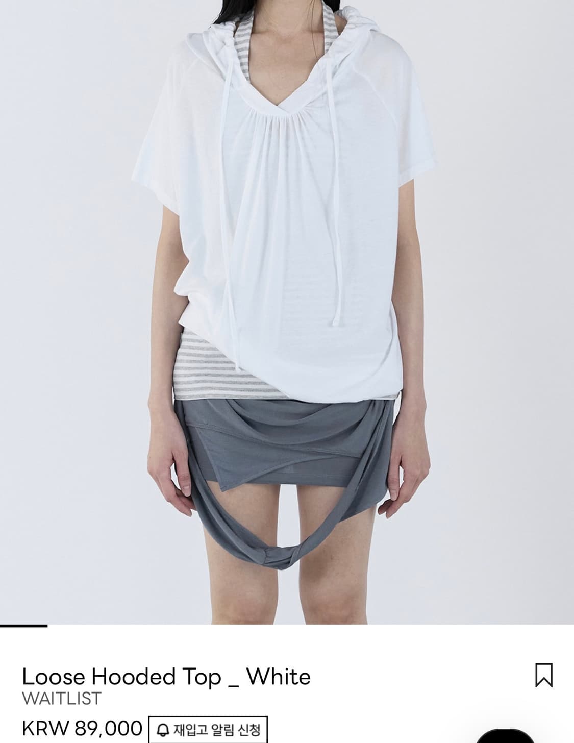 세릭 Loose Hooded Top _ White 상품이미지1