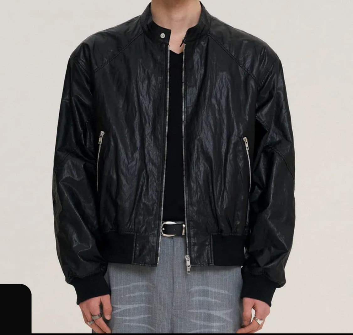 도프제이슨 패널드 레더 자켓 XL 신품급 상품이미지2