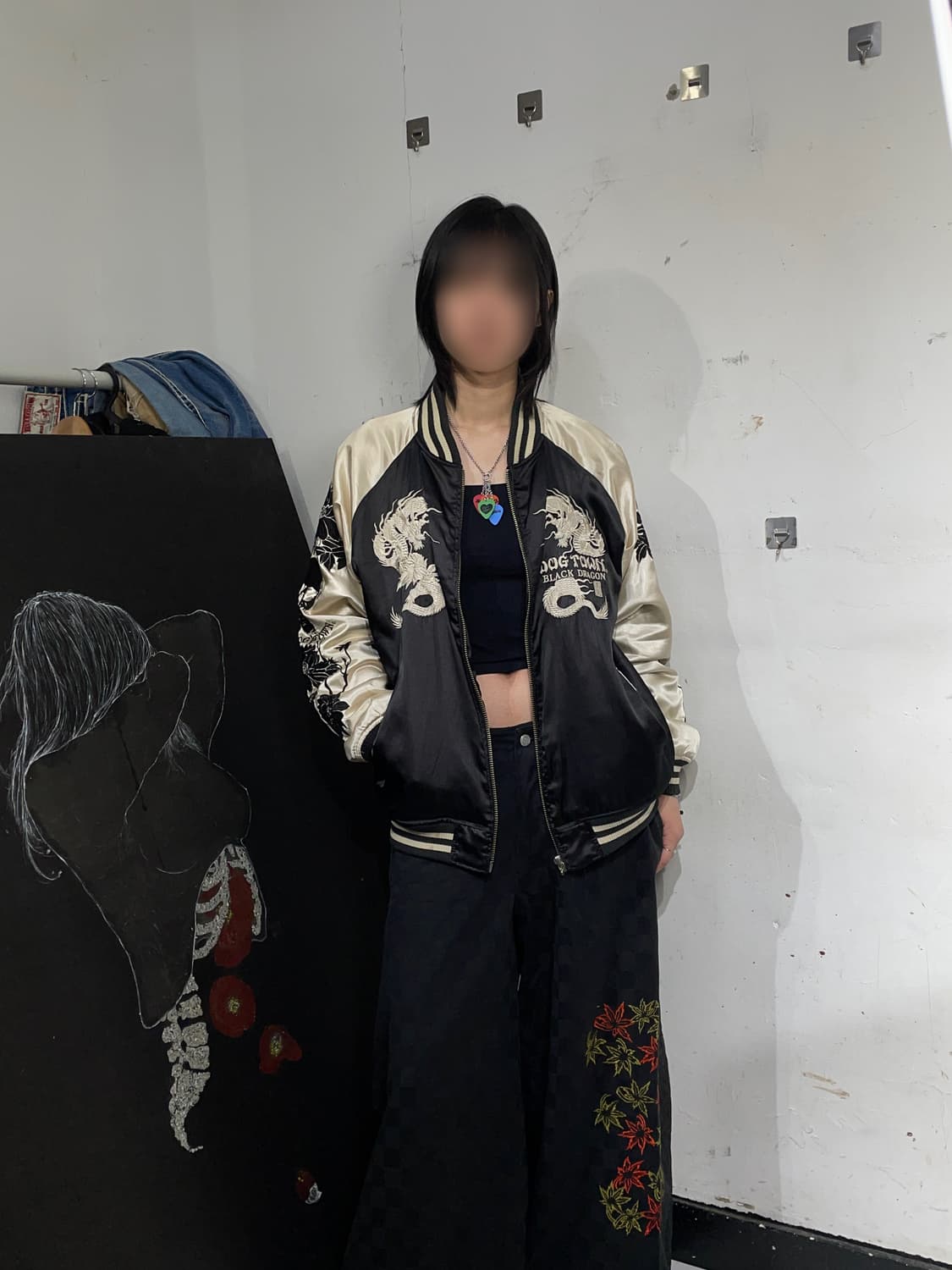 도그타운 블랙 드래곤 사무라이 수이베어 자켓 스카잔 오리엔탈 자수 스카쟌 상품이미지2