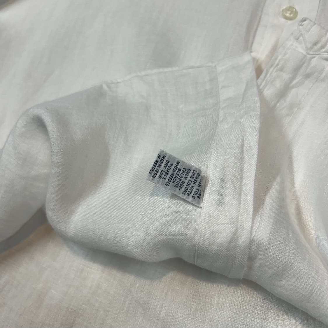 XXL) 폴로 랄프로렌 커스텀핏 화이트 린넨 셔츠 상품이미지8