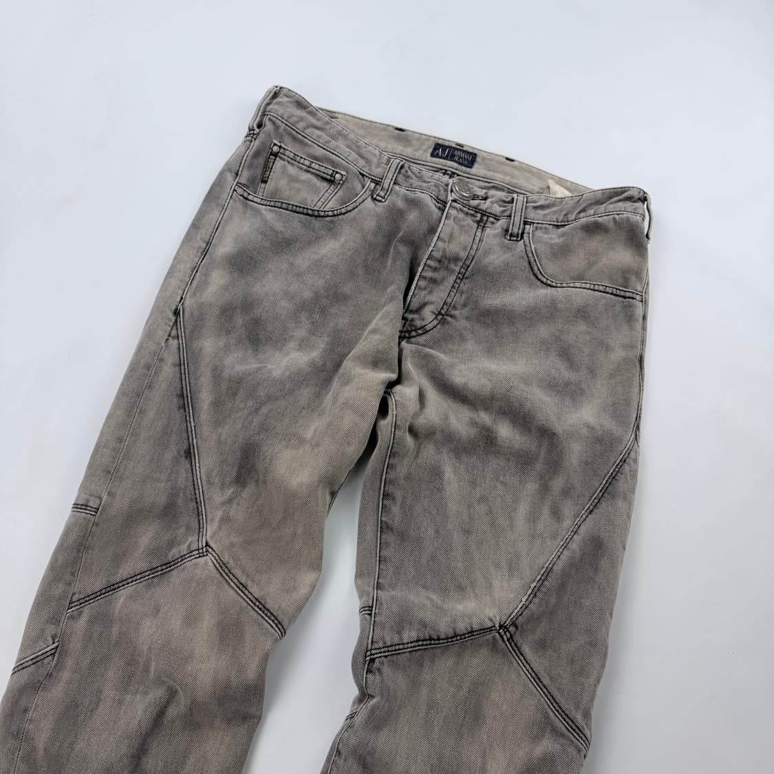 아르마니진스 커브드 패널 데님 팬츠 상품이미지2