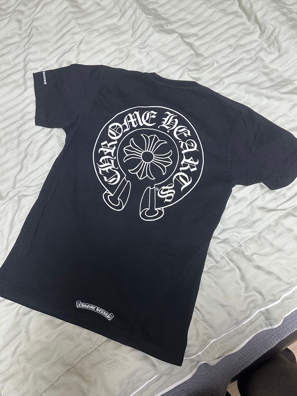 크롬하츠 블랙 반팔 티셔츠 백로고 상품이미지2