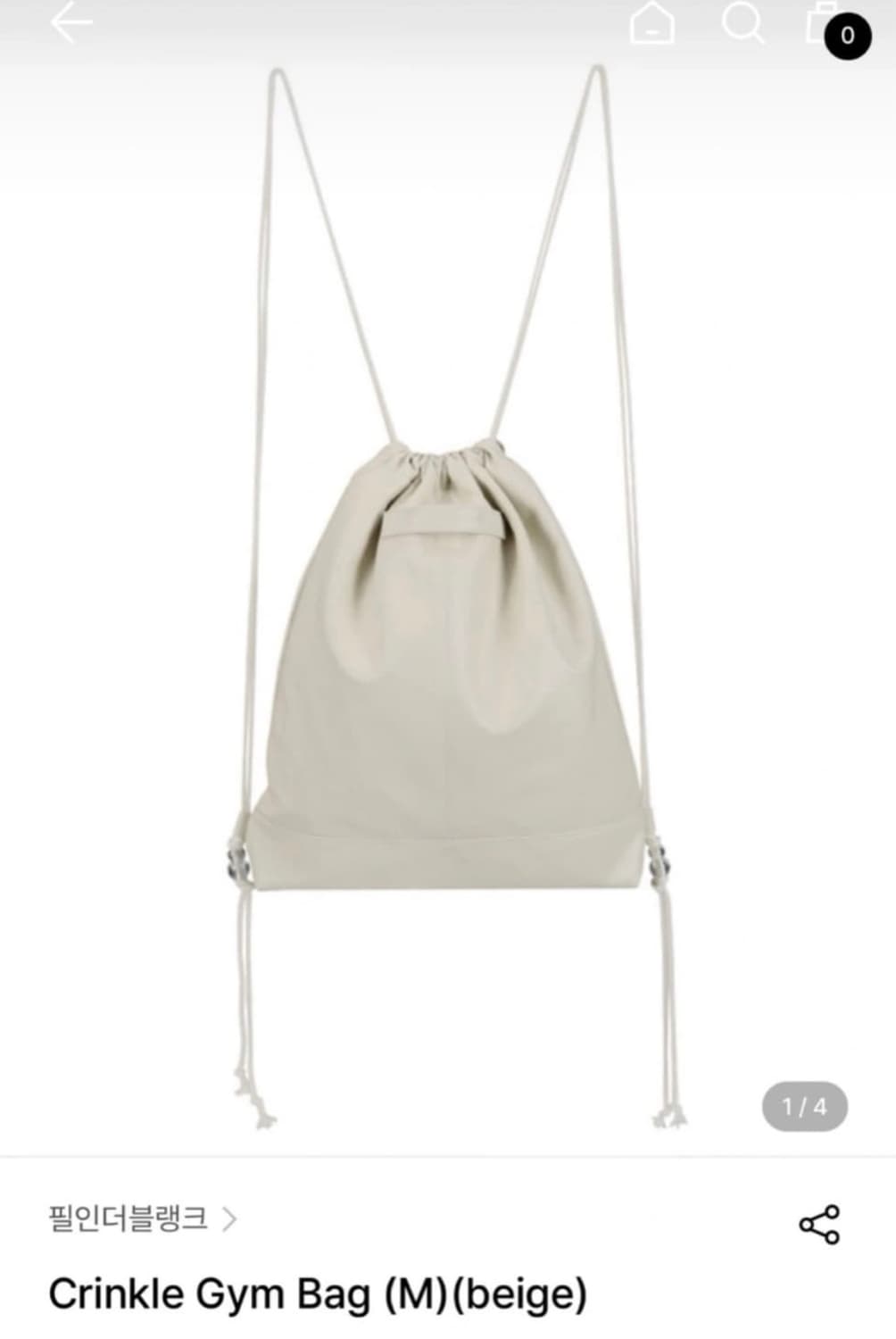 필인더블랭크 짐색 Crinkle Gym Bag (M) 상품이미지1
