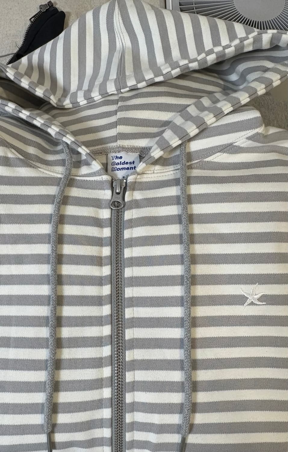 급처 새상품 ) 더콜디스트모먼트 스트라이프 후드집업사 상품이미지2