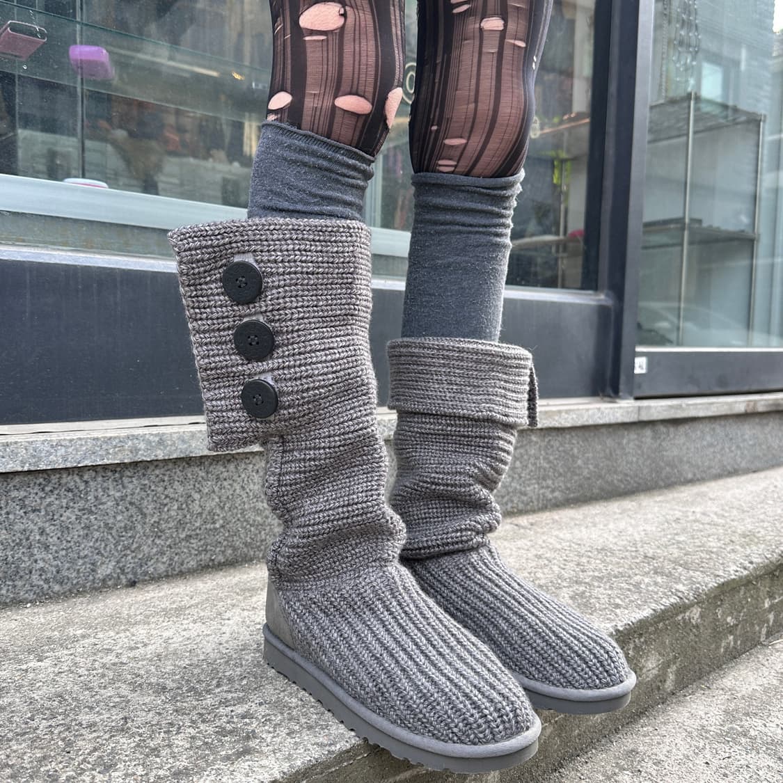 00s 그레이 니트 어그 카디 부츠 상품이미지5